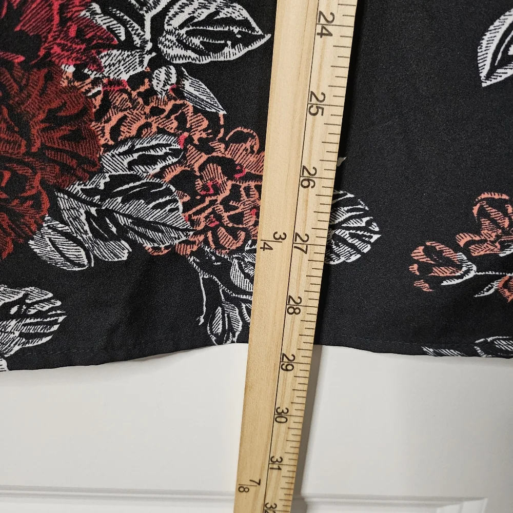 Japna Cami Lounge XL Floral Lace Trim Black Red Romantic Boho Tank Top Summer - Picture 10 of 10